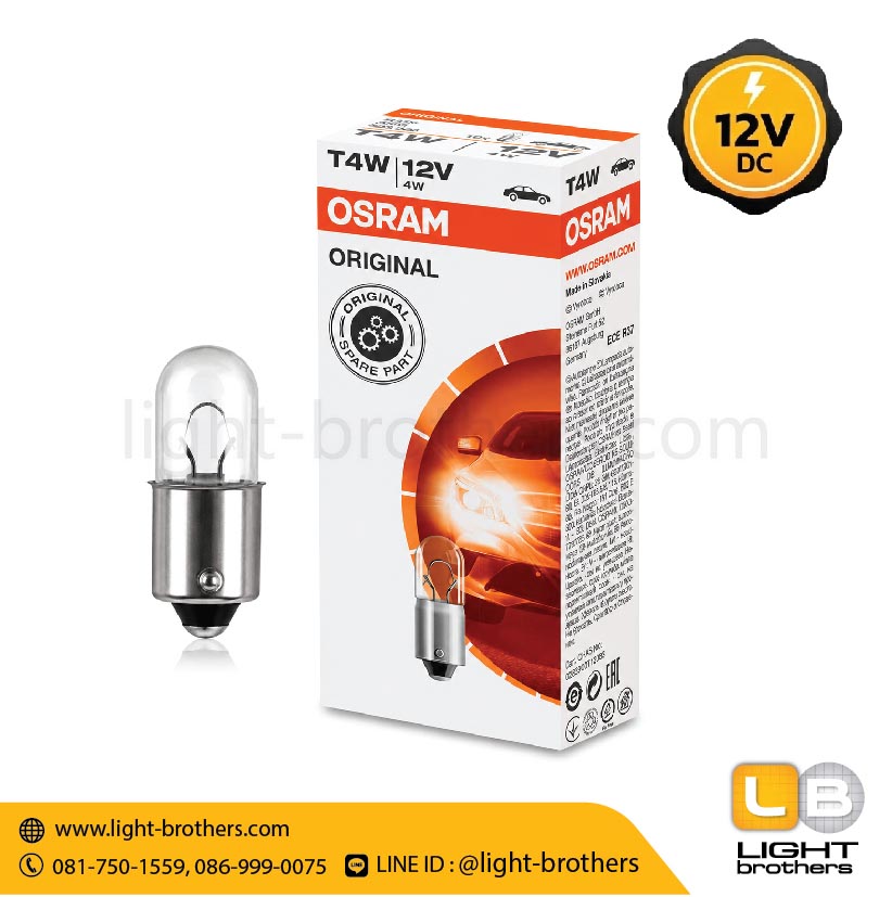 หลอดไฟหน้าปัดเรือนไมล์ OSRAM (ออสแรม) 3893 ขั้วเขี้ยว 1 จุด 12V 4W - Image 5