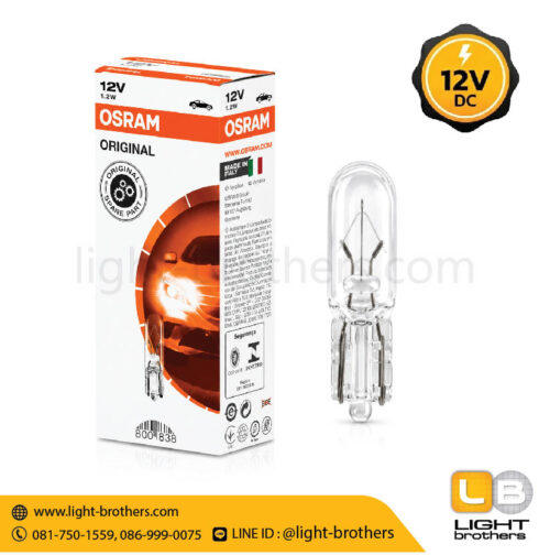 หลอดไฟหน้าปัดเรือนไมล์ OSRAM (ออสแรม) 2721 ขั้วเสียบ T5 1 จุด 12V 1.2W - Image 5