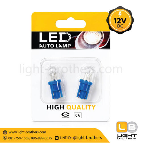 หลอดไฟหรี่ LED ขั้วเสียบ T10 1 จุด 12V - แสงสีน้ำเงิน Blue - Image 5
